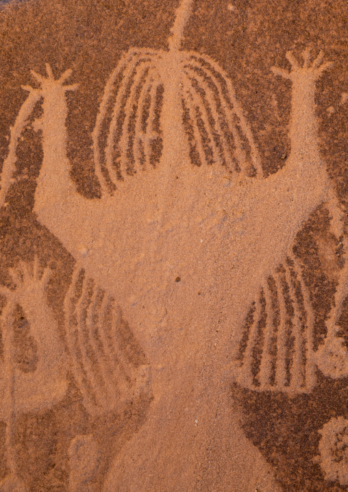 Petroglyphs of Aliya the goddess of fertility, Najran Province, Thar, Saudi Arabia