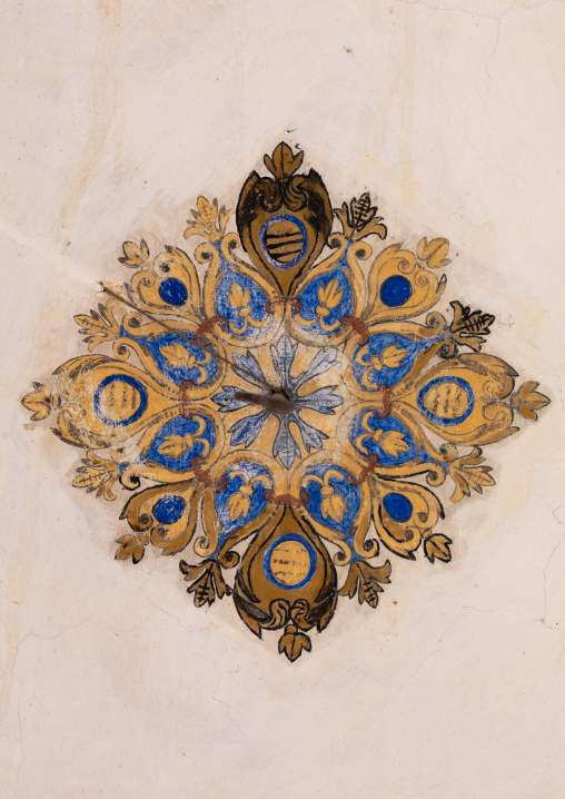 Abdullah al-Suleiman palace painted ceiling, Mecca province, Taïf, Saudi Arabia