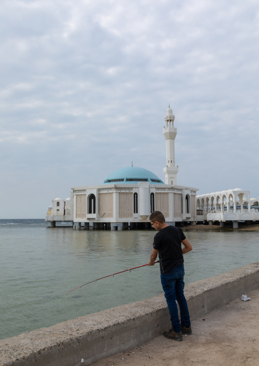 The floating mosque or masjid Bibi Fatima, Mecca province, Jeddah, Saudi Arabia