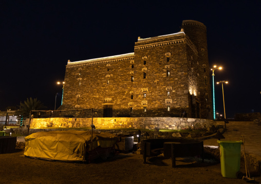 Al baitul Jabali stone house in the heritage village, Jizan Province, Jizan, Saudi Arabia
