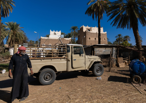 Traditional mud house, Najran Province, Najran, Saudi Arabia