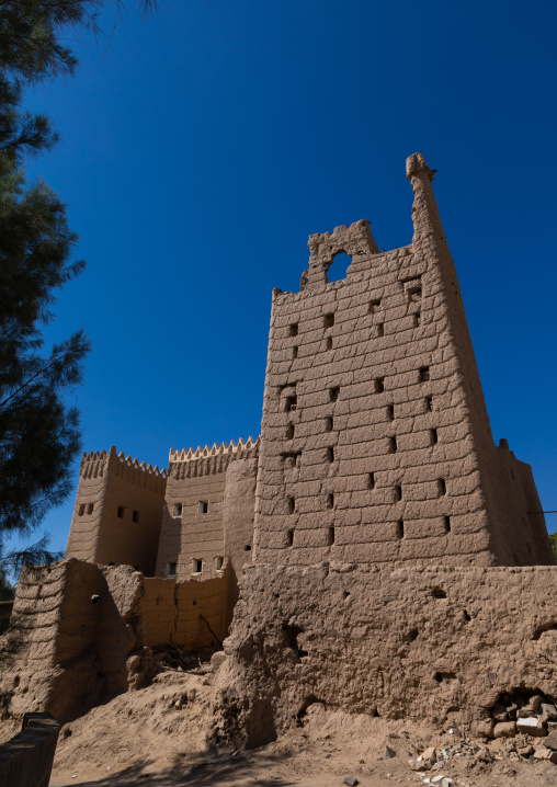 Traditional old mud house, Najran Province, Najran, Saudi Arabia