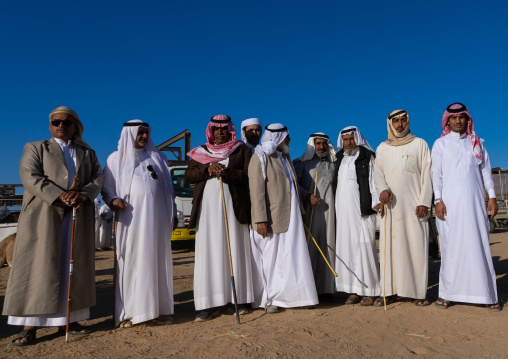 Saudi men in the camel market, Najran Province, Najran, Saudi Arabia