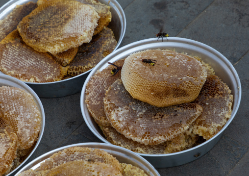 Honeycombs for sale on a market, Asir province, Muhayil, Saudi Arabia