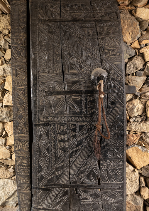 Old wooden door, Asir province, Al-Namas, Saudi Arabia