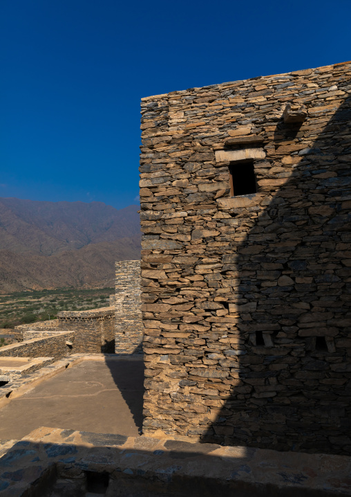 Stone house in Dhee Ayn marble village, Al-Bahah region, Al Mukhwah, Saudi Arabia
