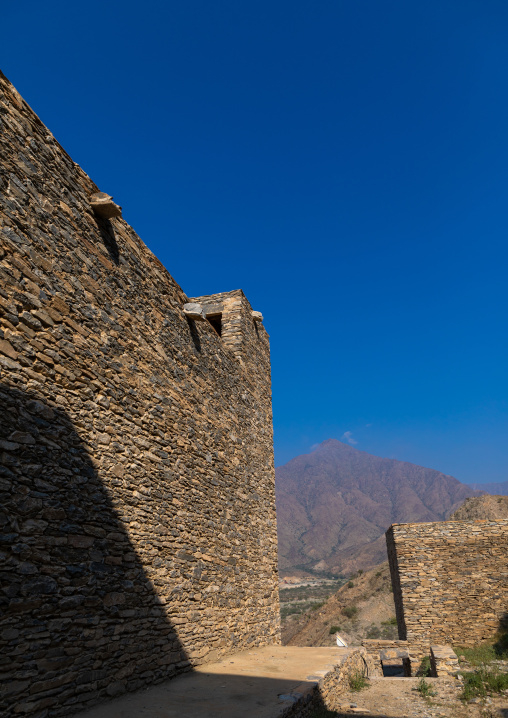 Stone house in Dhee Ayn marble village, Al-Bahah region, Al Mukhwah, Saudi Arabia