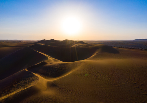 The rub' al Khali empty quarter desert aerial view, Rub al-Khali, Khubash, Saudi Arabia