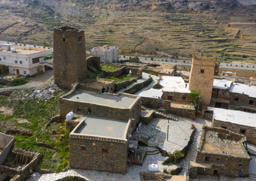 Al-Namas fort aerial view, Al-Bahah region, Altawlah, Saudi Arabia
