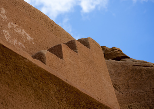 Nabataean tomb in al-Hijr archaeological site in Madain Saleh, Al Madinah Province, Alula, Saudi Arabia