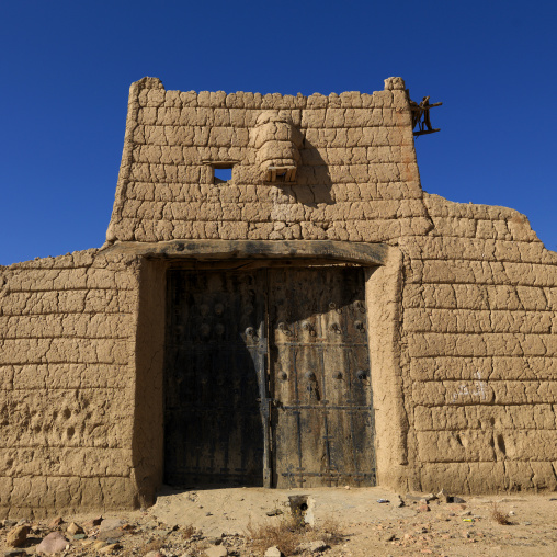 Traditional clay and silt homes in a village, Asir province, Ahad Rufaidah, Saudi Arabia