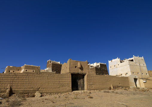 Traditional clay and silt homes in a village, Asir province, Ahad Rufaidah, Saudi Arabia