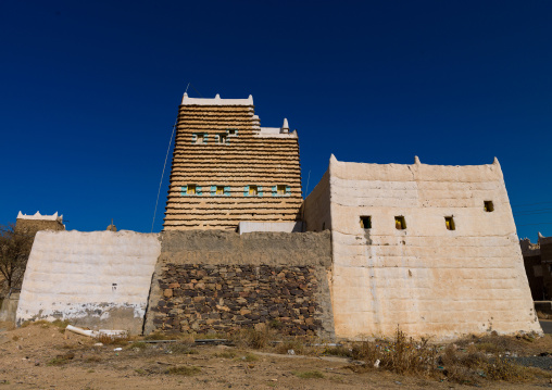 Traditional clay and silt homes in a village, Asir Province, Ahad Rafidah, Saudi Arabia