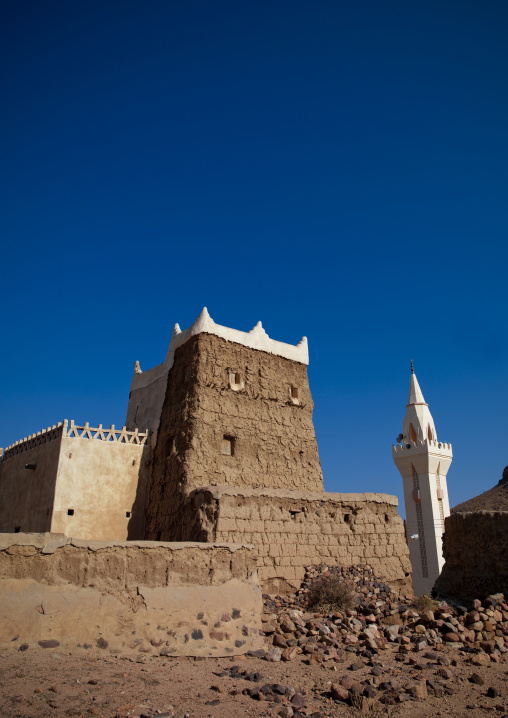 Traditional clay and silt homes in a village, Asir province, Ahad Rufaidah, Saudi Arabia