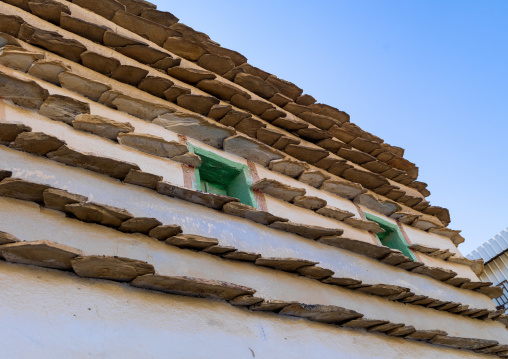 Traditional clay and silt homes in a village, Asir Province, Ahad Rafidah, Saudi Arabia