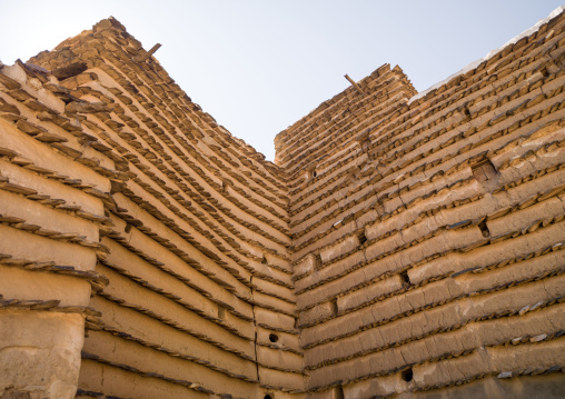 Traditional clay and silt homes in a village, Asir Province, Ahad Rafidah, Saudi Arabia