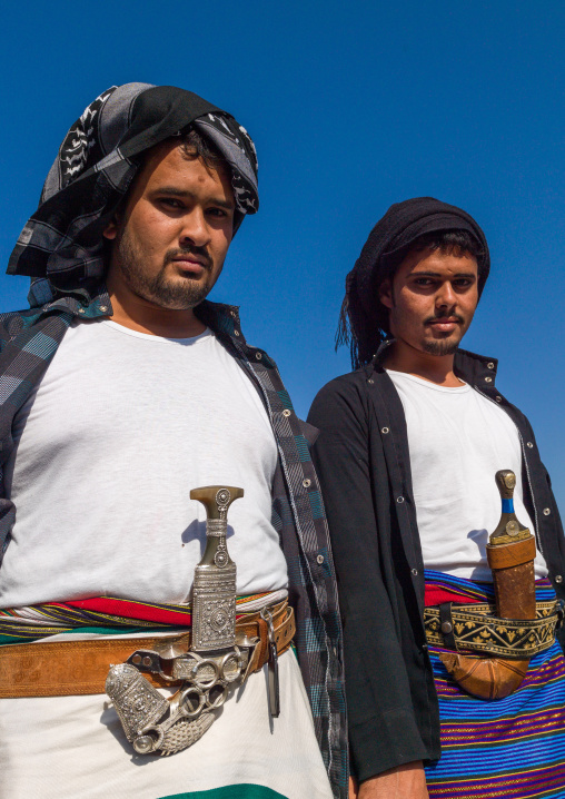 Portrait of saudi flower men, Asir province, Al Farsha, Saudi Arabia