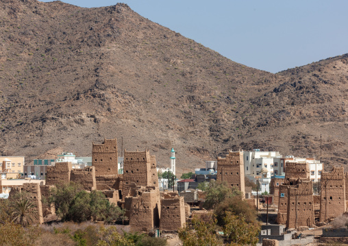 Traditional clay houses in a village, Asir Province, Aseer, Saudi Arabia