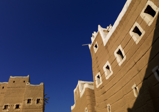 Traditional old multi-storey mud house, Najran Province, Najran, Saudi Arabia