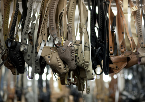 Holsters for sale in the souk, Najran Province, Najran, Saudi Arabia