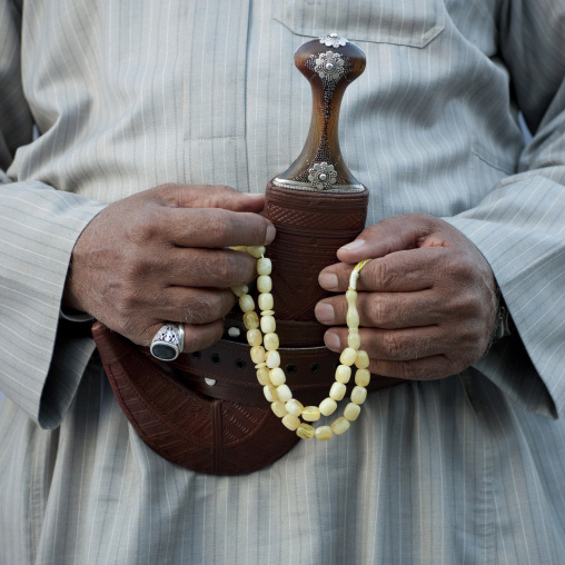 Saudi man wearing a Jambyia, Najran Province, Najran, Saudi Arabia