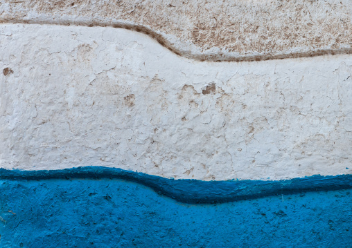 Painted wall of an old house, Najran Province, Najran, Saudi Arabia