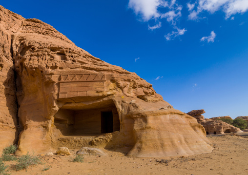 Nabataean tomb in madain saleh archaeologic site, Al Madinah Province, Al-Ula, Saudi Arabia