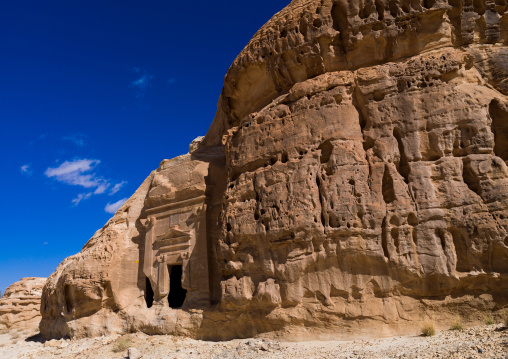 Nabataean tomb in madain saleh archaeologic site, Al Madinah Province, Al-Ula, Saudi Arabia