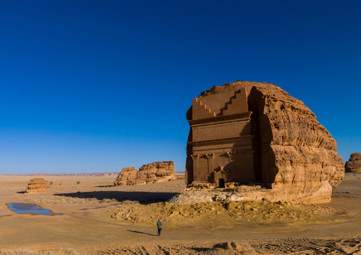 Qsar farid nabataean tomb in madain saleh archaeologic site, Al Madinah Province, Al-Ula, Saudi Arabia