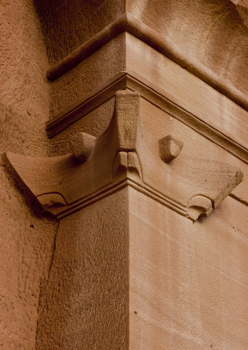 Nabataean tomb in al-Hijr archaeological site in Madain Saleh, Al Madinah Province, Alula, Saudi Arabia