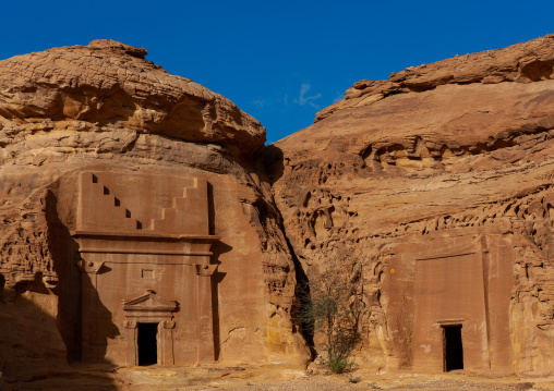 Nabataean tomb in madain saleh archaeologic site, Al Madinah Province, Al-Ula, Saudi Arabia