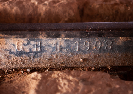 Rail in the train station from former hijaz railway, Al Madinah Province, Al-Ula, Saudi Arabia