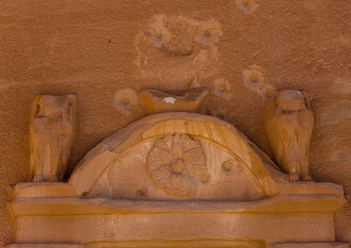 Nabataean tomb in al-Hijr archaeological site in Madain Saleh, Al Madinah Province, Alula, Saudi Arabia
