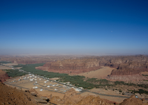 The old town in the middle of the wadi al-qura, Al Madinah Province, Alula, Saudi Arabia