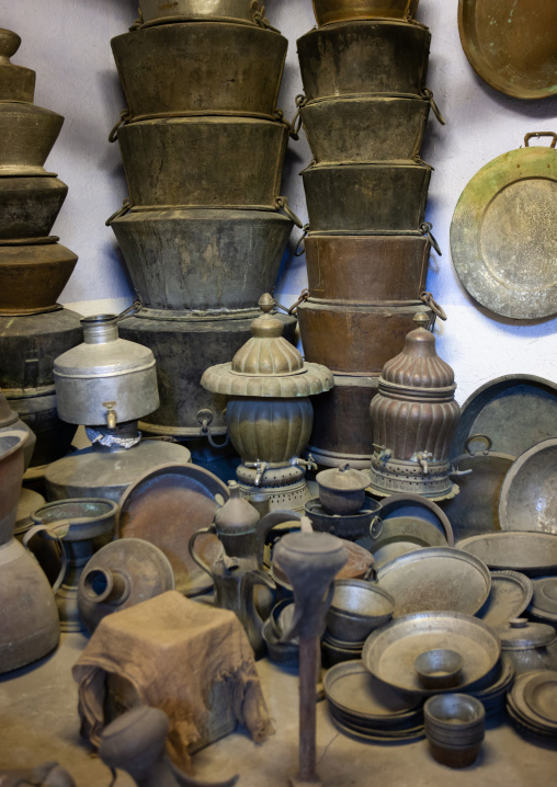 Traditionnal arabian ustensiles in a museum, Mecca province, Taif, Saudi Arabia