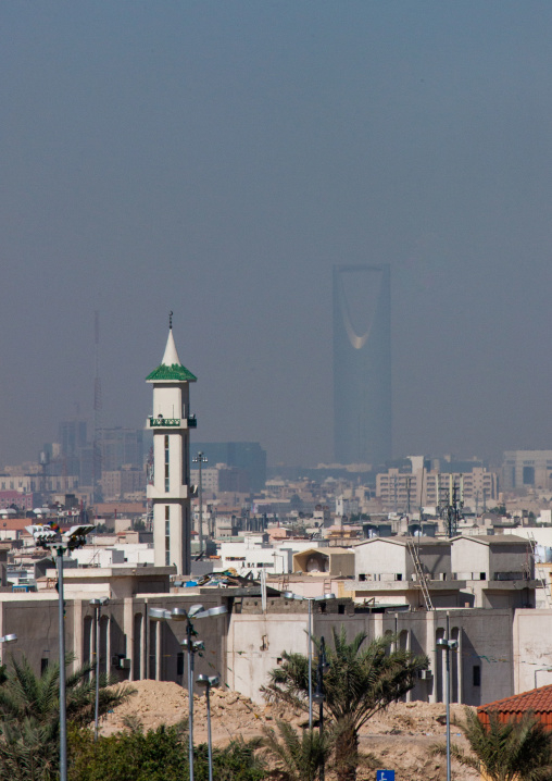 Mosque in front of the kingdom centre, Riyadh Province, Riyadh, Saudi Arabia