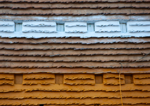 Traditional clay and silt homes in a village, Asir Province, Aseer, Saudi Arabia