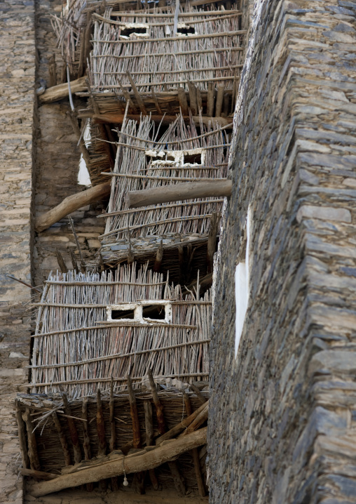 Multi-storey houses made of stones, Rijal Almaa Province, Rijal Alma, Saudi Arabia