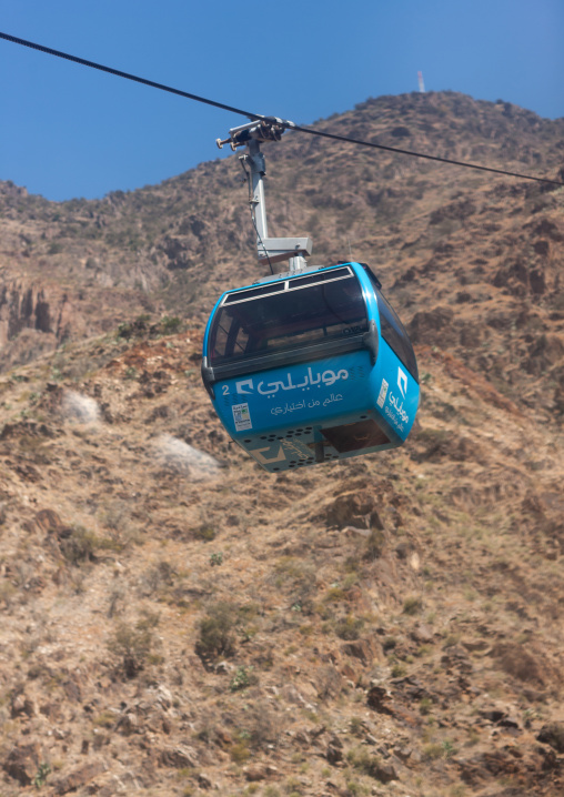 Cable car in the mountain, Rijal Almaa Province, Rijal Alma, Saudi Arabia