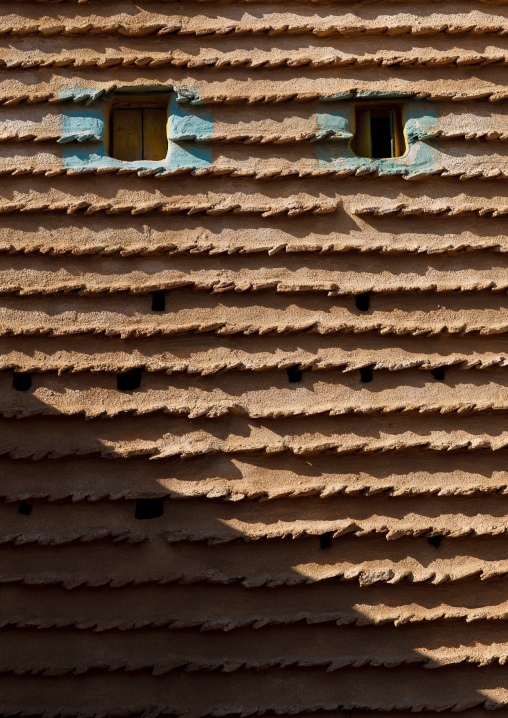 Traditional clay and silt homes in a village, Asir Province, Aseer, Saudi Arabia