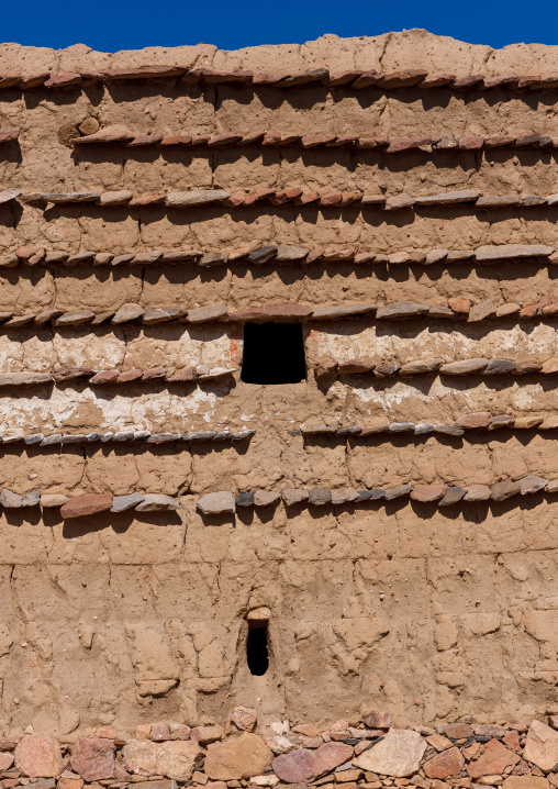Traditional clay and silt homes in a village, Asir Province, Aseer, Saudi Arabia
