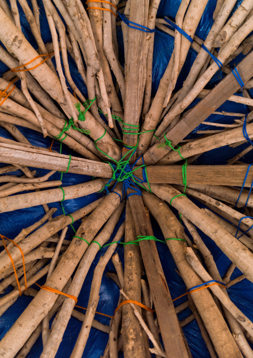 Roof of a traditional hut from the tihama area, Jizan Region, Jizan, Saudi Arabia