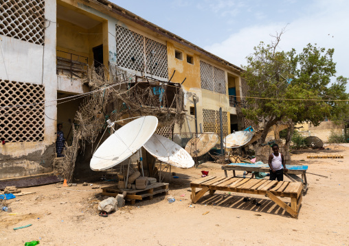 Apartments building in the former soviet area, Sahil region, Berbera, Somaliland