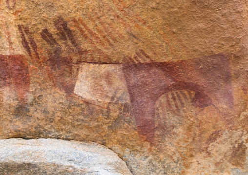 Cave paintings and petroglyphs depicting cows, Woqooyi Galbeed, Laas Geel, Somaliland