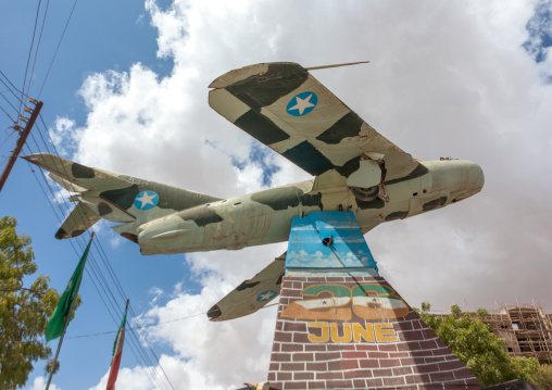 Mig monument commemorating somaliland's breakaway from the rest of somalia during the 1980s, Woqooyi Galbeed region, Hargeisa, Somaliland