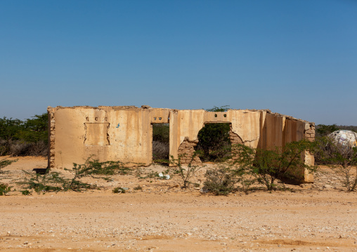 House in ruins after the civil war, Woqooyi Galbeed region, Hargeisa, Somaliland