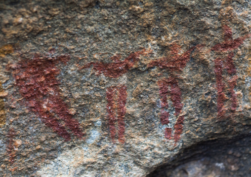 Laas geel rock art caves with paintings depicting human beings, Woqooyi Galbeed region, Hargeisa, Somaliland
