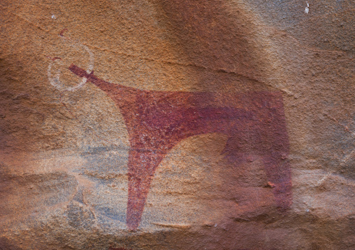 Laas geel rock art caves with paintings depicting cows, Woqooyi Galbeed region, Hargeisa, Somaliland