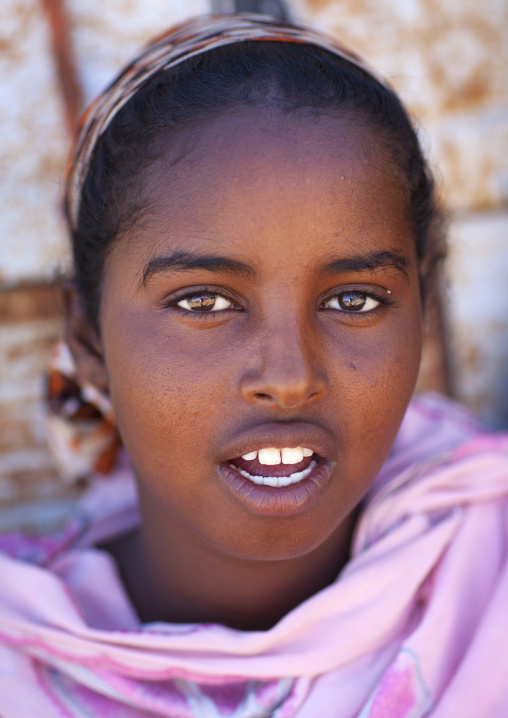 Portrait Of A Teenage Girl With Dark Eyes, Lasadacwo Village, Somaliland