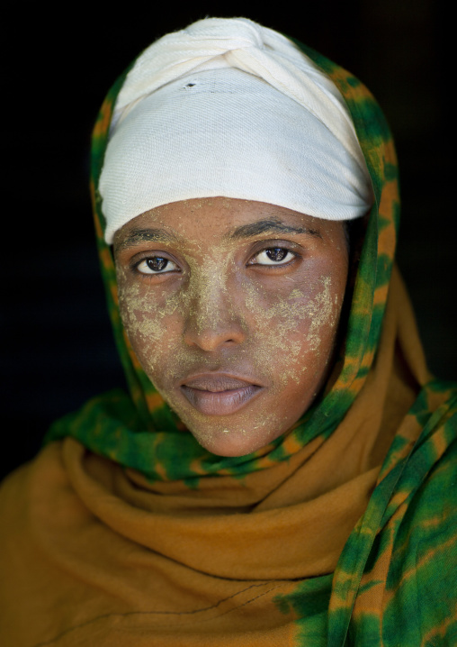Portrait Of A Young Woman Wearing Qasil On Her Face, Lasadacwo Village, Somaliland
